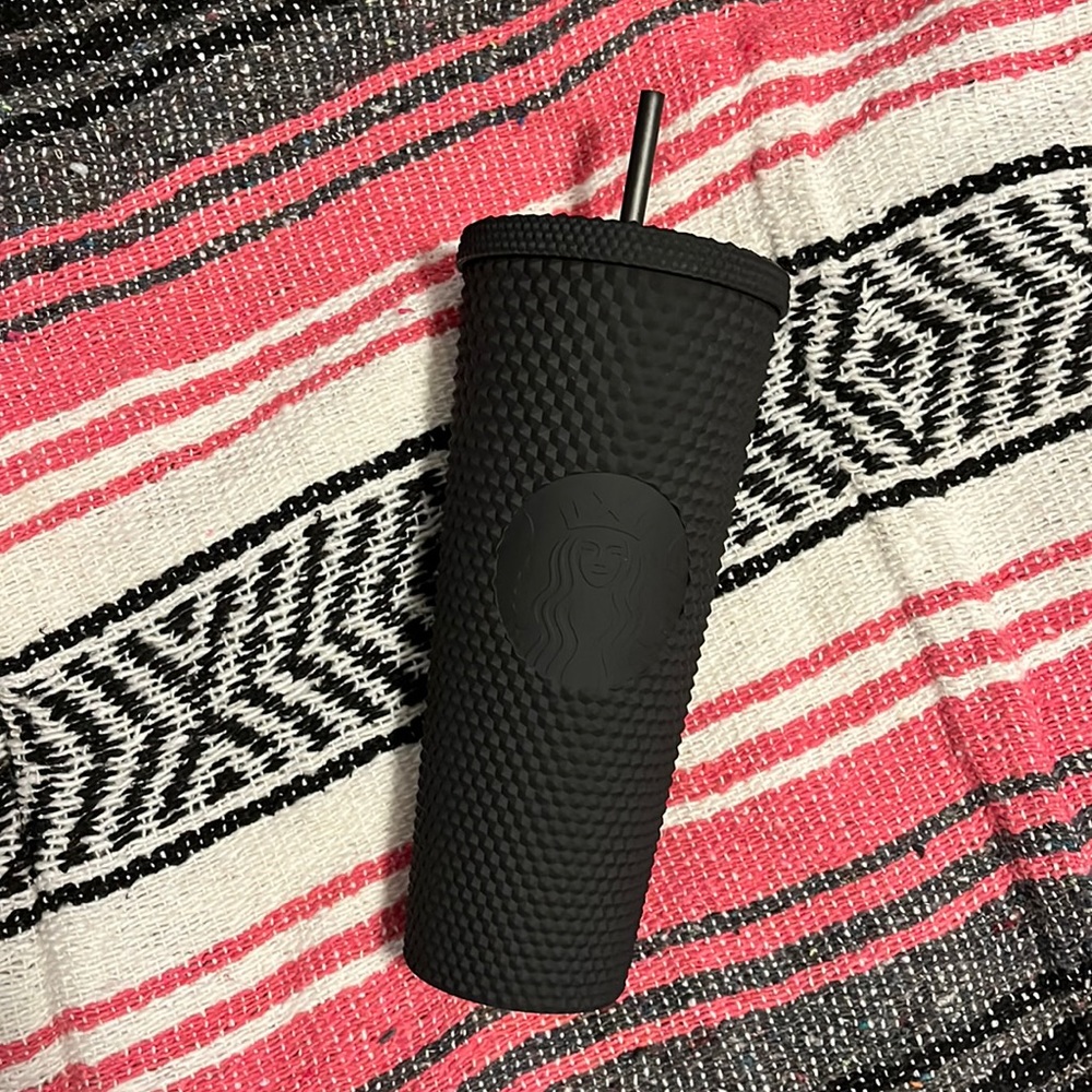 Matte Black Studded Starbucks Cup